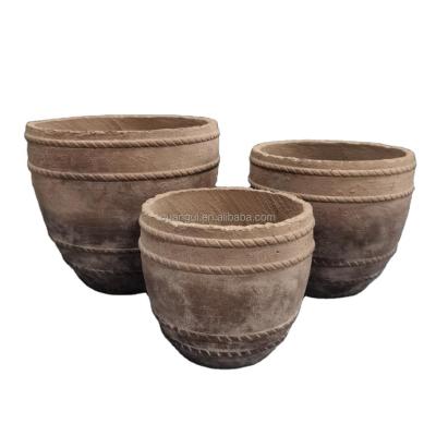 China Hand Carved Quadrate GRC Planter Pots For Indoor Outdoor Garden And Home Indoor Outdoor Finishing Garden And Home for sale