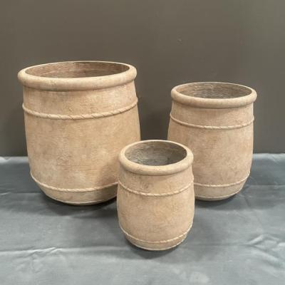 China Textured Surface GRC Planter Pots Durable Flower Planters Pots For Long-Term for sale