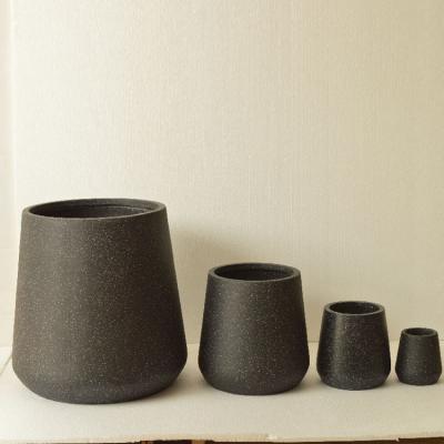 China Enhance Your Garden With Elegant Fiber Clay Planters Round Shape for sale