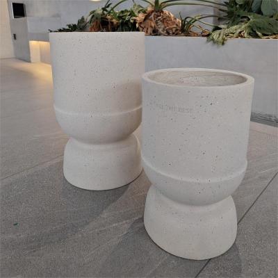 China Modern Style Fiber Cement Pot Resistente ao gelo e à intemperismo para decoração exterior à venda