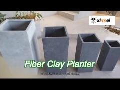 7-8 years indoor life time fiber clay planter for tall rectangle spaces and more