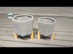 Customed Fiber Clay Planter with 7-8 Years Indoor Life Time and Rhombus Design