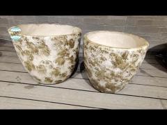 Texture Surface Fiber Clay Planter for Indoor Decoration Modern Style and Textured Surface Design