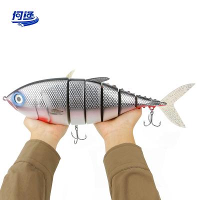 China Carved 3D Grain Bass Fishing Lures Highly Realistic Bass Lures Multi Jointed Swimbait Lifelike Hard Bait Trout Perch Fishing Bait Tunas Lure for sale