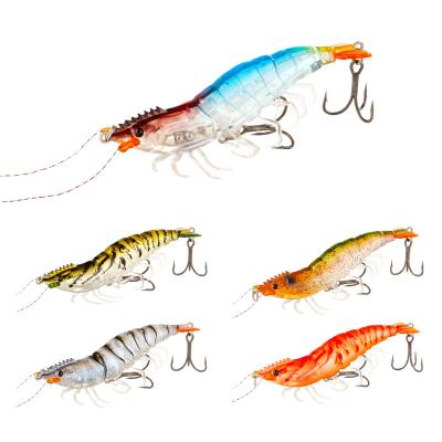 China Unpainted Lure Blanks Slow Pitch Jigs Luminous Hard Plastic Bait Shrimp Lure Top Water Pike Bass Crank Treble Hook Fishing Lures BS2 for sale