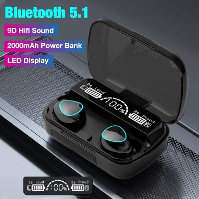 China Perfect Healthy Top Battery Powerbank BT 5.0 Tws Cheap Genuine High Bass In Ear Buds Charging Wireless Earbuds M10 From Manufacturer for sale