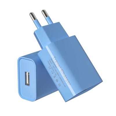 China Convenient Quick Charger Usb Power 5v 2a Eu Plug In Travel Wall Charger With Micro Usb Data Cable for sale