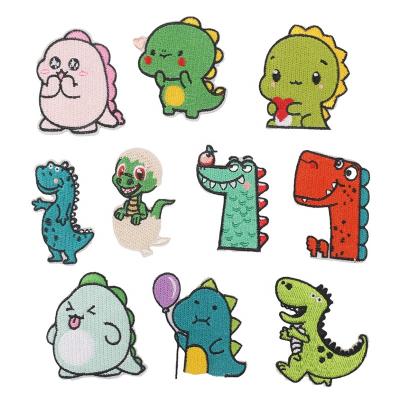 China Handmade Hot Cute Small Dinosaur Cartoon Cartoon Sale Custom Clothing Embroidery Patches Logo Felt Patches Iron On Embroidery Patches for sale