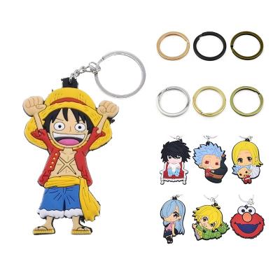 China Novelty Environmental Friendly Promotional Gifts PVC Rubber Key Chain 3D Custom Key Rings With Logo for sale