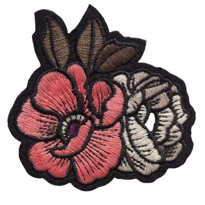 China custom high quality luxury 3d patches 3d embroidery flower patches embroidery lace for sale