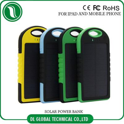 China Ultra thin 4000mah 5000mah Portable Mobile Power Bank Solar Power Battery Bank for sale