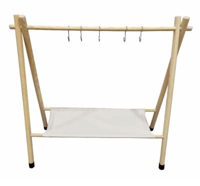 China Outdoor Camping Raising Hanging Hot Seller Wooden Traveling Outdoor Camping Racks Indian Hanger for sale