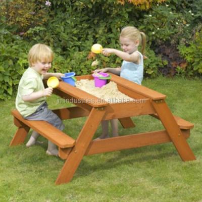 China Kids Sandbox Solid Wood Outdoor Wooden Picnic Table for sale