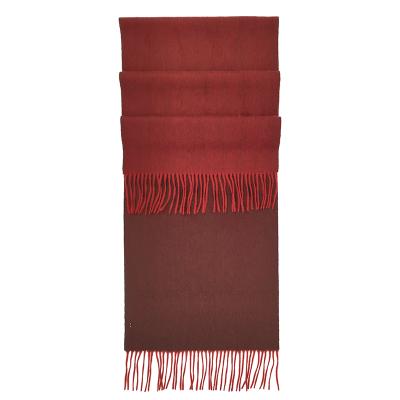 China IMF Classic Luxury Double Side Wine Color Wine Color Pashmina Sheer Cashmere Scarf for sale