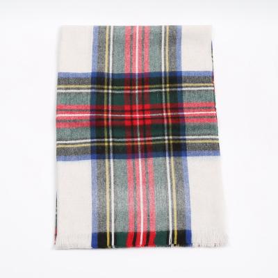 China Cashmere Accessories Classic Special Yarn Dye Plaid Multiple Color Elegant Cashmere Scarf for sale