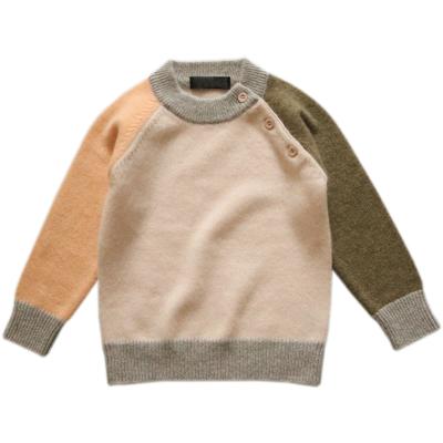 China Anti-pilling 100%Cashmere Kids Thick Knitting Pullover Baby Sweater for sale