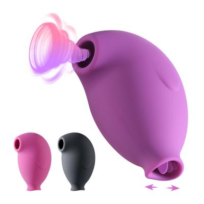 China Licking & Sucking NingHao Suction Clitoris Sucker Female Tongue G Spot Vibrator Clitoris Stimulator Sucking Vibrator for sale