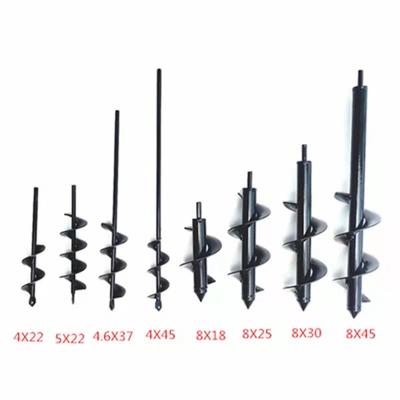 China Metal Drilling Planter Garden Auger Spiral Drill Bit Flower Planting Post Hole Digger Drill Bit Fence Borer Hole Digger Garden Auger Yard for sale