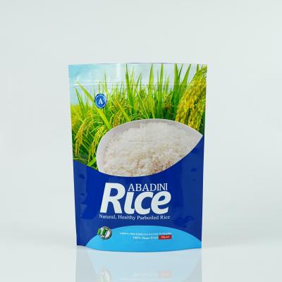 China Custom Food Grade Moisture Proof Ziplock Stand Up Rice 1kg Plastic Empty Packing Plastic Bag for sale