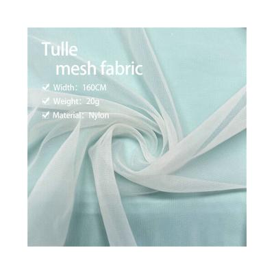 China Breathable 100%Nylon Tulle Mesh Fabric High Quality Soft Tulle Mesh Fabric For Wedding Tulle fabric for kids dress for sale