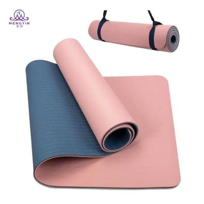 China High Density Eco-friendly Non-slip Double Layer Yoga Tape Mat Wholesale Custom Yoga Pilate Exercise Mat for sale