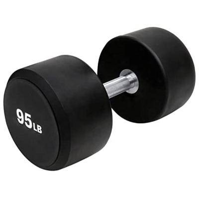 China Modern Hot Selling Modern Free Weight Dumbbell Set Black Fixed Rubber Weightlifting Gym Fixed Dumbbells Around Head for sale