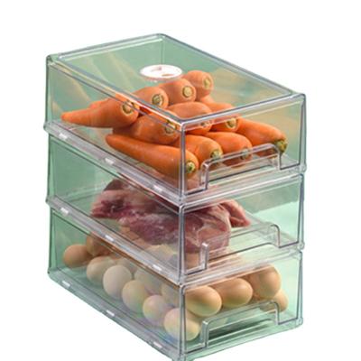 China Viable Refrigerator Kitchen Storage Box Grain And Bean Storage Jar Keep Fresh Food Storage Box for sale