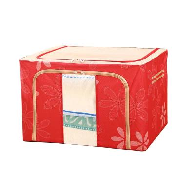 China High Quality Viable Cloth Storage Box Oxford Household Clothing Foldable Comforter Storage Box for sale