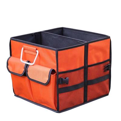 China Foldable Organizer 36L 63L Car Truck Storage Box and Expandable Collapsible Cloth Car Storage Bin Cargo Storage Organizer Box for sale