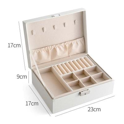 China Multifunctional Viable Jewelry Storage Box Simple Ring Necklace Storage Box for sale