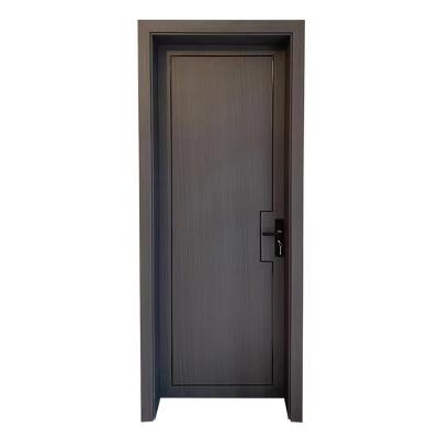 China Waterproof Customized Bedroom, Modern Solid Wood Composite, Minimalist Paint Baking Room, Home Black Door for sale