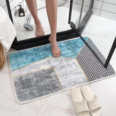 China Custom Wholesale Non-slip Kitchen Washable Mat Living Room Household Door Mat Soft Absorbent Bath Mats for sale