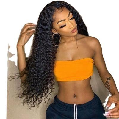 China Brazilian Deep Curly Wig 13*4 Deep Wave QYX Human Hair Lace Wig With Hair Vendors for sale