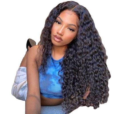 China Water Wave Shape 2022 Lace Front Wigs Natural Human Hair Wigs For Women13*4 Lace Frontal Water Wave Wigs Black for sale