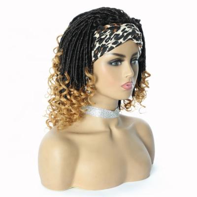 China Goddess Locs With Goddess Braid Headband Wigs Twist 100% Wig Whole Sale Design Hair NEW Locs Crochet Blonde Ombre Color Braiding Short for sale