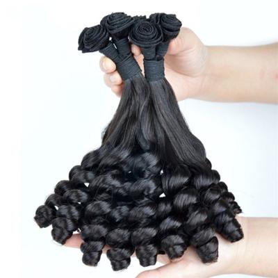 China Loose Wave Hair Part Wigs Factory Directly Wholesale Super Loose Brazilian Weft Pulled 100% Super Double Wave Weaving Daily Black for sale