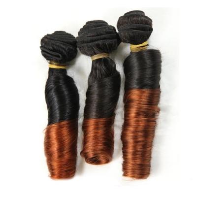 China FUMI Hot Selling Daily Party Super Double Ombre Color Spring Curl Funmi Hair Weaves 12a Hair Weave Factory Directly Pulled for sale