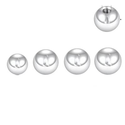 China Hiphop 316L Stainless Steel Replacement Balls Labret Belly Ear Barbell Bar Beads Attachments 14g 16g DIY Body Piercing Jewelry for sale