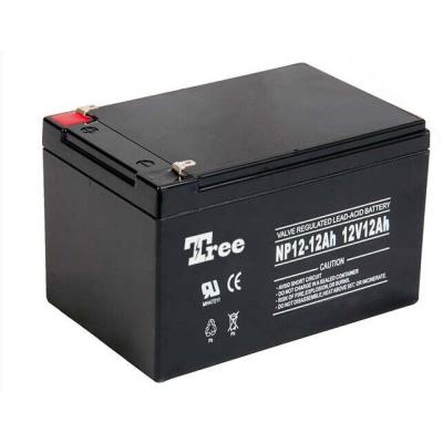 China 12V 12AH sla TREE solar battery emergency light battery storage battery elevator backup battery for sale