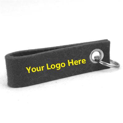 China Advertising Company Source Factory Cheap Promotional Gifts Custom Logo Shape Felt Key Chain for sale