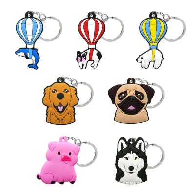 China Advertising Company Wholesale Promotional Items With Custom Logo PVC 3D Rubber Key Chains for sale