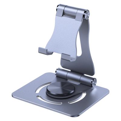 China Dual Adjustable 360 ​​Rotation Mobile Phone Holder and Accessories Aerospace Aluminum Desk Mount for Phone Protective Tablet for sale