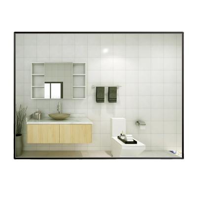 China Modern Rectangle Aluminum Alloy Frame Modern Bathroom Wall Mirror For Home Decor for sale