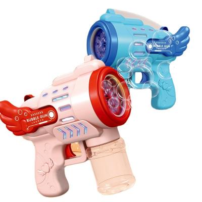 China 2022 New Summer 2022 Automatic Bubble Machine Foaming Bubble Machine One-Key Game and 10 Cell Water Gun Kid Toy Rich 10 Cells Outdoor Foaming Bubble Gun for sale