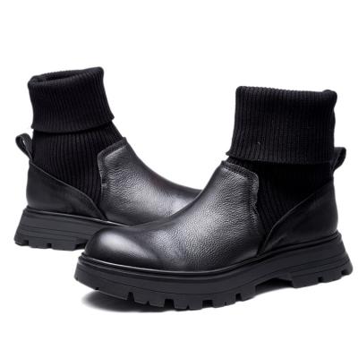 China Custom Roman Boots Breathable Professional Manufacturer Discount Price EVA Leather + Rubber EVA Men's Leather Boots for sale