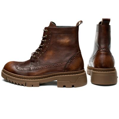 China Breathable Chinese Manufacturer Sells High Quality Roman Boots EVA Leather + Rubber Men's Leather Boots for sale