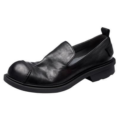 China New tresemme official high quality botanic loafers round black clerks leather shoes man cowboy leather shoes unique western shoes for sale