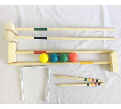 China High Quality Wooden Garden Game-Croquet Wood Popular Yard Games Wooden Croquet Set Square Mallet Croquet Classical Outdoor High Quality Sport for sale