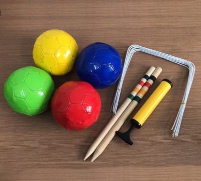 China High Quality Wooden Garden Game-Croquet Wood Popular Yard Games Wooden Football Croquet Set Soccer Classical Outdoor High Quality Sport for sale