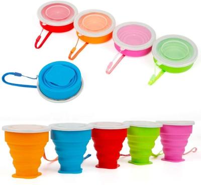 China Gargle Viable Cup Travel Silicone Collapsible Cup Folding Outdoor Camping Drinks Expandable Cup For Daily Home Travel Use for sale